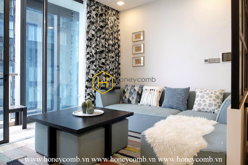 Fully-furnished apartment with subtle layout for rent in Vinhomes Golden River