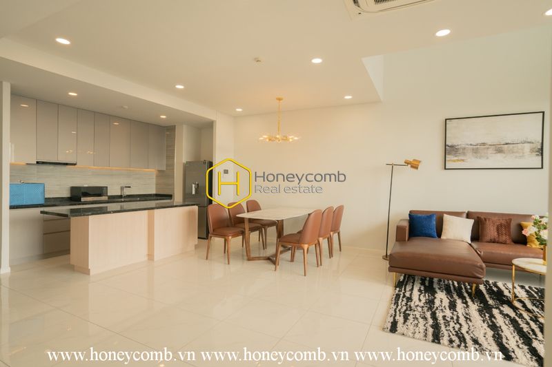Căn duplex thiết kế hoàn thiện với cách bài trí lộng lẫy cho thuê tại Waterina Suites