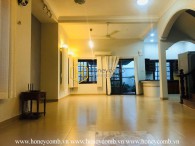 Unfurnished villa with old-fashioned architecture for rent in Nguyen Van Huong Street – District 2