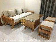 This wooden furnished apartment in Vinhomes Central Park is both elegant & functional