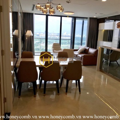 Luxury apartment with modern layout for rent in Vinhomes Golden River