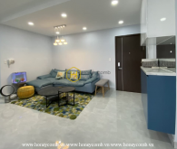 Tropic Garden apartment: a sophisticated design in peaceful blue