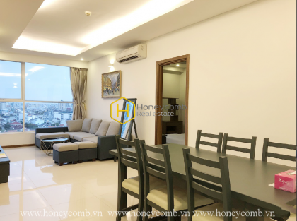 Spacious living space and harmonizing style in Thao Dien Pearl apartment for rent