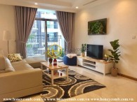 This graceful apartment in Vinhomes Central Park  promises to give you remarkable values. For rent NOW!