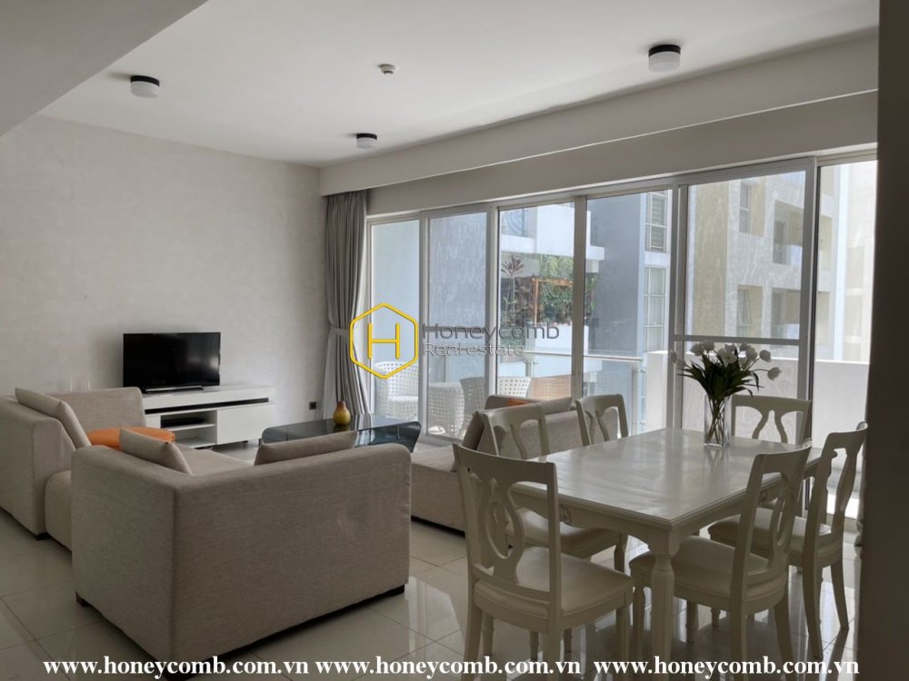 Căn hộ The Estella 3 phòng ngủ, nội thất xinh cho thuê