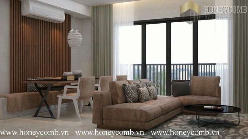 Nice designed apartment with three bedrooms and modern style also new furniture in Masteri Thao Dien for rent