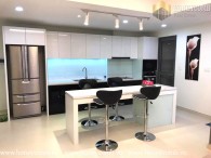 Two bedrooms apartment with open kitchen and city view in Masteri Thao Dien for rent