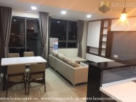 Two bedrooms apartment with high floor and open kitchen in Masteri Thao Dien for rent