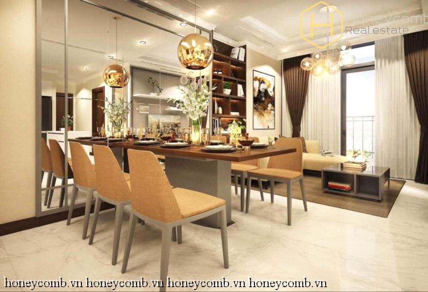 Căn hộ 2 phòng ngủ duyên dáng với đầy đủ tiện nghi cho thuê tại Vinhomes Central Park