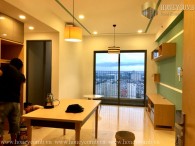 One bedroom apartment with balcony and high floor for rent in Masteri