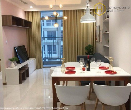 Perfect interior with a 2-bedrooms apartment in Vinhomes Central Park for rent