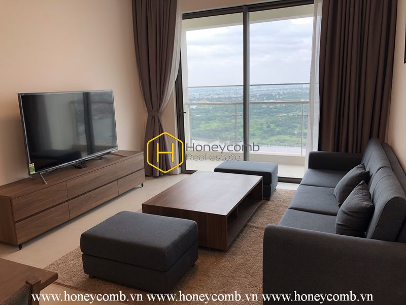 Elegant design apartment with luxurious wooden interiors for rent in Gateway Thao Dien