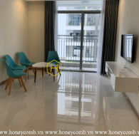 The Vinhomes Central Park semi-furnished apartment with sun-filled view awaits you