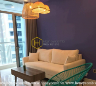 This apartment in Vinhomes Central Park has the great combination of light and dark colors