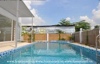 Enjoy the nonstop luxurious life with spacious and elegant wooden furnished Villa in District 2