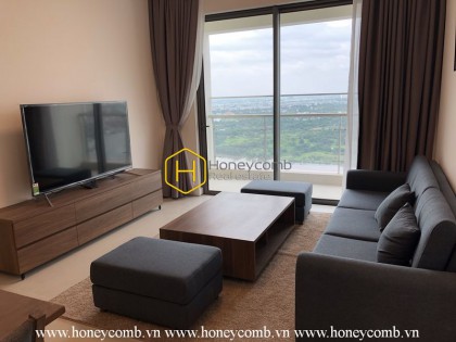 Elegant design apartment with luxurious wooden interiors for rent in Gateway Thao Dien