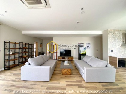 Luxurious wooden design Penthouse – Modern’s wave of designing – Now for rent in Masteri Thao Dien