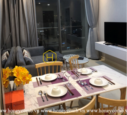 Lovely warm tone apartment with high-class interior in Masteri An Phu for lease
