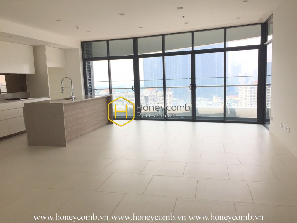 Căn hộ 3 giường chưa hoàn thiện với tầng cao trong City Garden