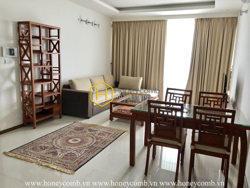 Trang trí hài hòa giữa màu xám và màu be trong Thao Dien Pearl căn hộ