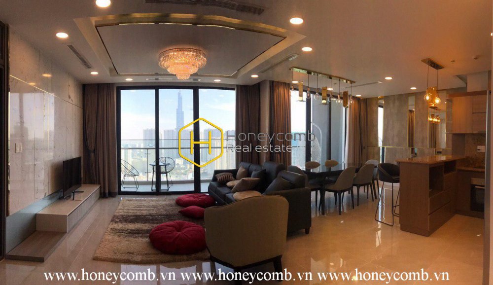 Căn hộ 3 phòng ngủ thanh lịch tại Vinhomes Golden River cần cho thuê