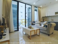 You will be fascinated with high-class furniture and warm tones of this 2 bed-apartment at Vinhomes Golden River