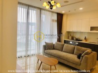 The 2 beds apartment is simple but elegant and cozy in Vinhomes Golden River