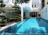 Experience the aesthetic villa with spacious pool and garden for rent in District 2