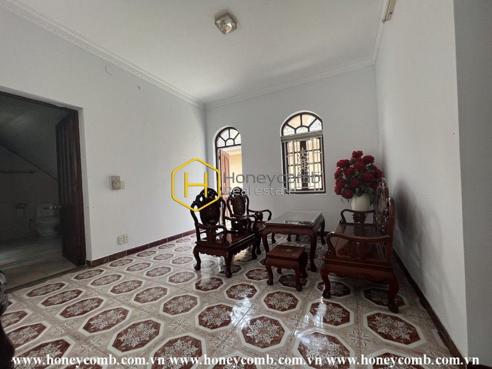 Well - organized design in Retro Style villa for rent at District 2