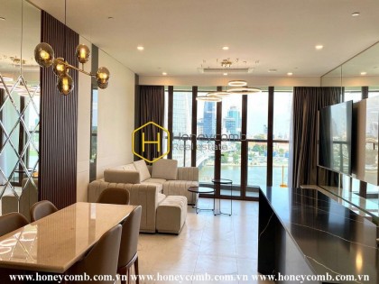 A chic apartment with brilliant accent wall corners in Metropole Thu Thiem is now for rent