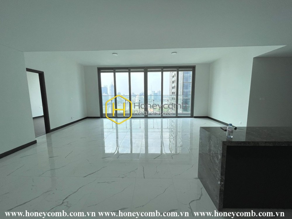 Căn hộ Empire City ngập tràn ánh sáng chưa nội thất với tầm view thoáng đãng