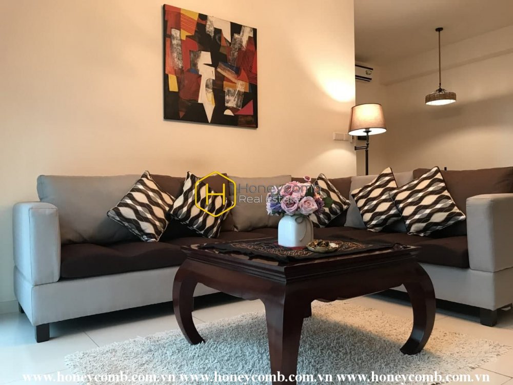 Căn hộ 2 phòng ngủ đầy đủ nội thất với thiết kế với màu sắc mát mẻ tại The Vista An Phú