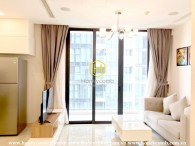 Phong cách sang trọng kết hợp với cách bài trí trung tính trong căn hộ Vinhomes Golden River này