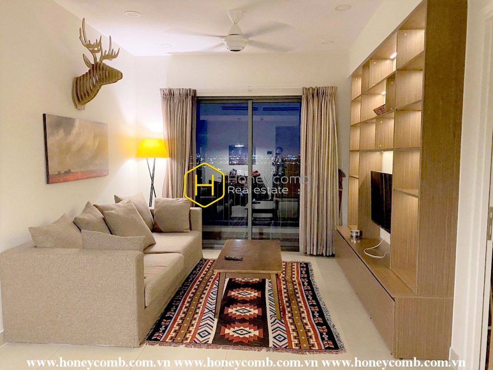 Căn hộ 2 phòng ngủ cho thuê, nội thất mới hoàn toàn ở Masteri Thảo Điền