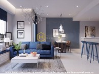 Căn hộ 2 phòng ngủ dễ thương cho thuê ở Masteri Thảo Điền