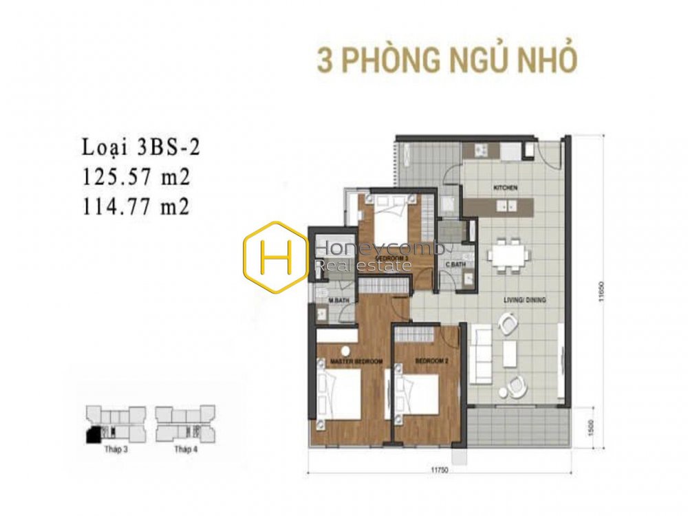 Căn hộ đẹp với nội thất mộc mạc cho thuê ở Estella Heights