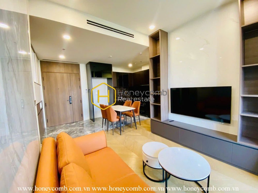 Thiết kế mộc mạc với nội thất cơ bản trong căn hộ cho thuê ở Lumiere Riverside