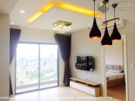 Two bedrooms apartment with city view and pool view for rent in Masteri Thao Dien