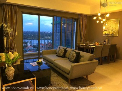 Nice designed three bedrooms apartment in Masteri Thao Dien for rent