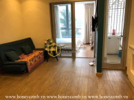 Vinhomes Central Park studio apartment with interfusion of minimalist and rustic styles ! Now for rent !