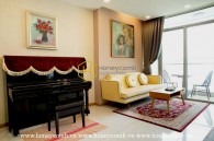 The Vinhomes Central Park apartment with interfusion of minimalist and classical styles ! Now for rent !
