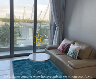 Enjoy a great view of the river and city in Empire City apartment