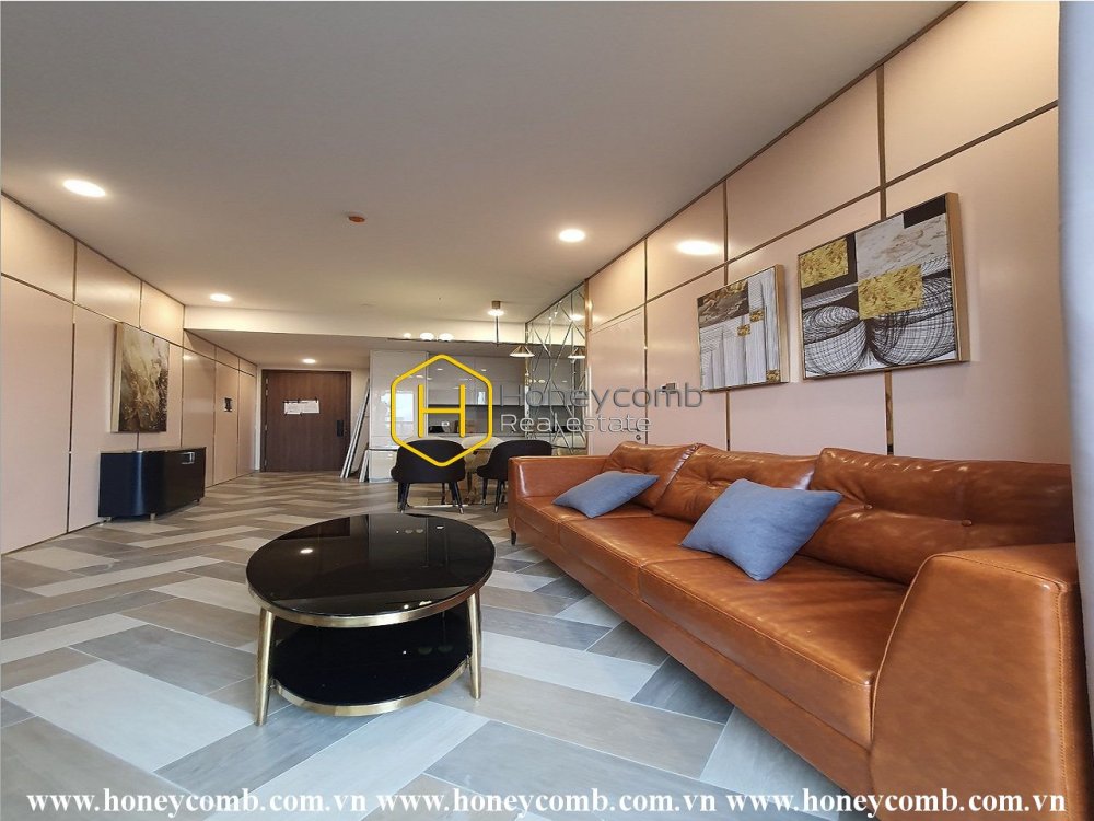 The beauty of this apartment for rent in Metropole Thu Thiem will stick in your mind