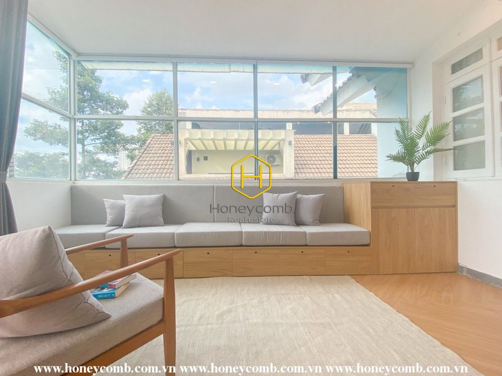 Cozy atmostphere and modern amenities are including in this serviced apartment for rent in District 2