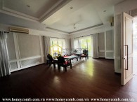 Well - organized design in Retro Style villa for rent at Riviera An Phu