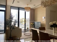Stunning apartment with gentle floral design apartment for rent in Vinhomes Golden River