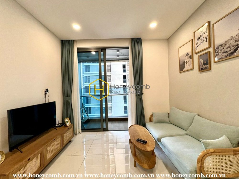 Bầu không khí xanh mát ôm trọn lấy căn hộ theo phong cách thân thiện với môi trường của Sunwal Pearl