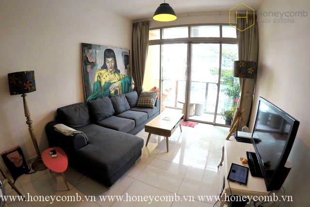 Căn hộ 2 phòng ngủ với ban công, phòng khách tại The Vista cho thuê