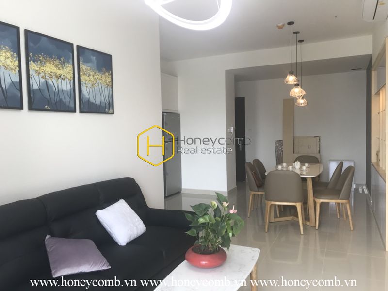 Một căn hộ tuyệt vời ở The Sun Avenue với nội thất tinh tế và bố cục màu sắc trầm ấm