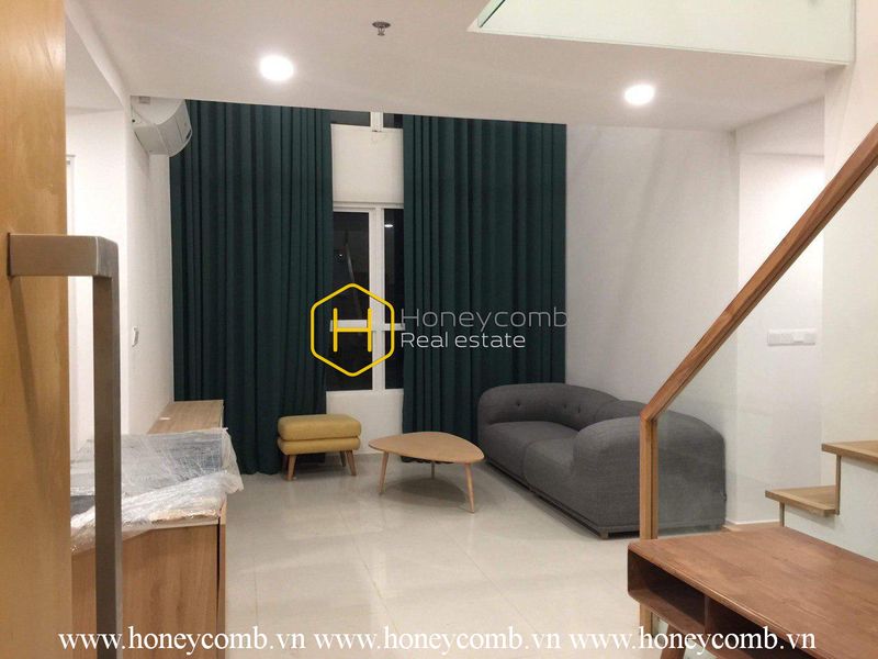 Căn Duplex 2 phòng ngủ với phong cách tối giản cho thuê tại Vista Verde